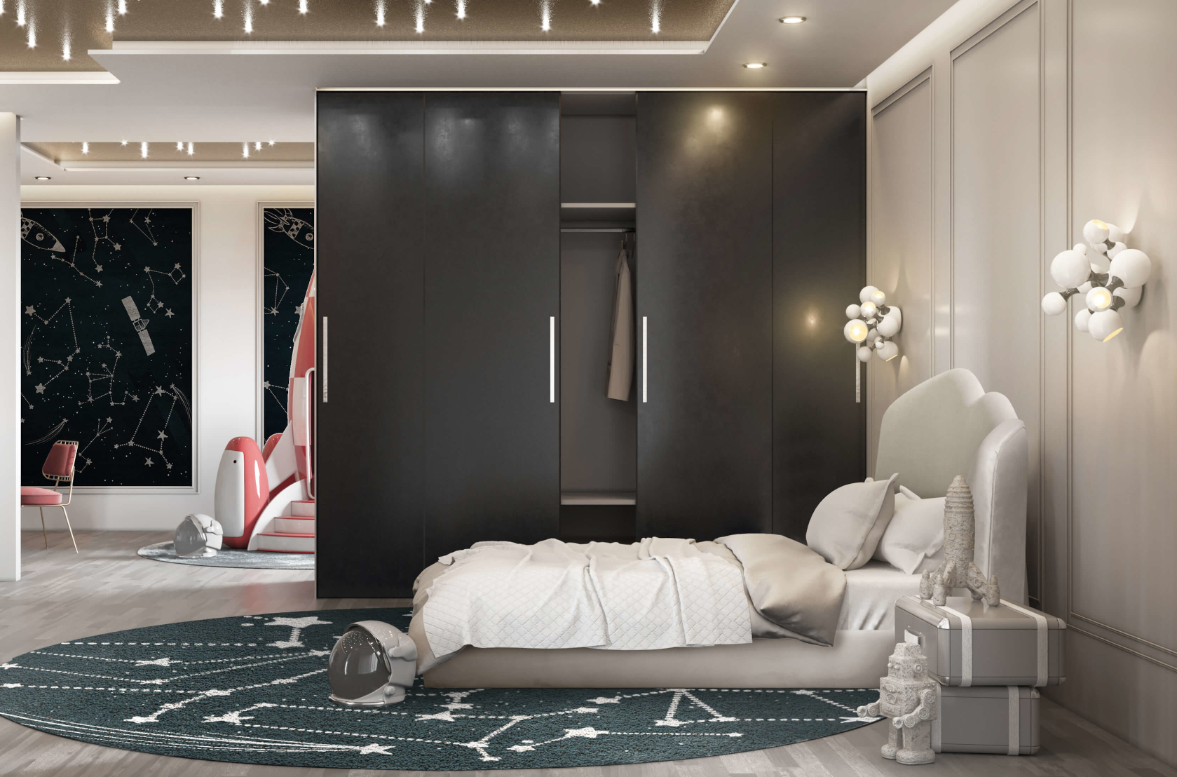 CIST324 Детские ковры Звездный раунд Circu  - Вид №3