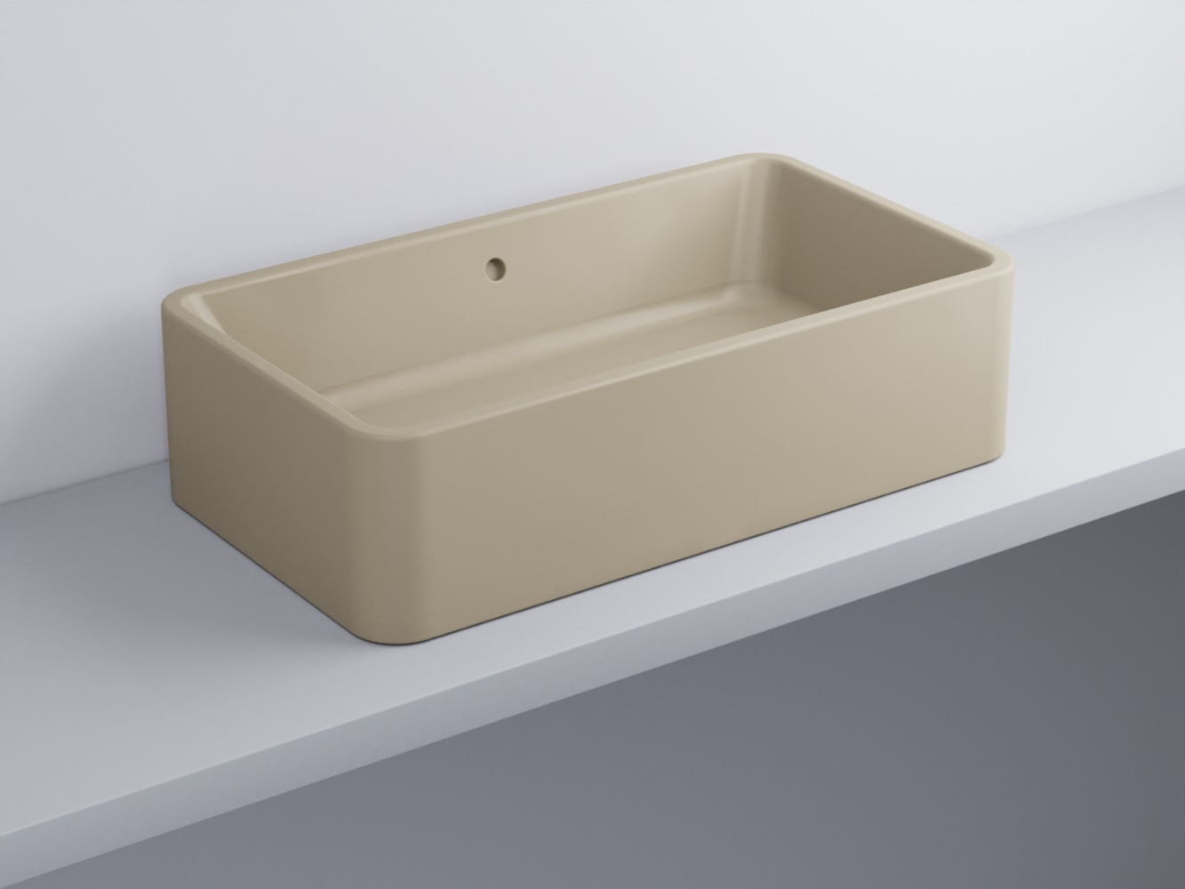 SHLAA7520-AV Раковина накладная прямоугольная с переливом 75 x 20 h cielo Shui Ceramica Cielo