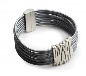 MIX_1994_1 Браслет кожа, металл 3 цвета Mix Culture