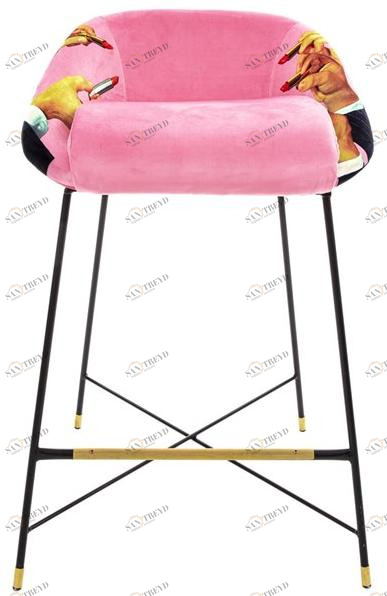 Seletti Высокий табурет из ткани со спинкой Seletti wears toiletpaper 16172