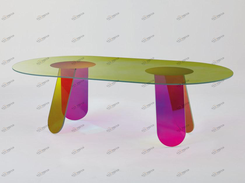 Glas Italia Овальный хрустальный стол Shimmer sun-id-1388029