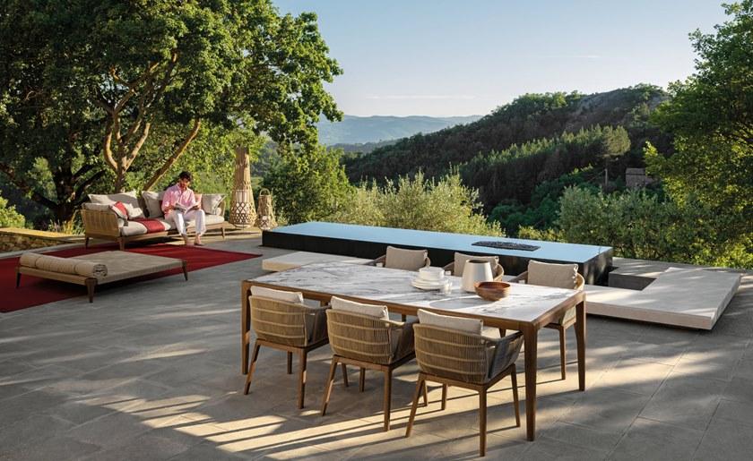 Talenti 3-х местный тканевый садовый диван Cruise teak sun-id-1357819 - Вид №6