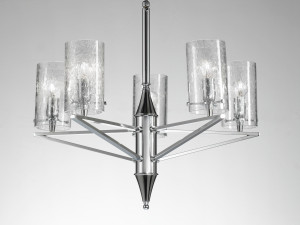 Подвесной светильник из латуни и гранулированного стекла