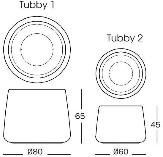 Magis Горшок садовый низкий полиэтиленовый Tubby sun-id-1474594 - Вид №2