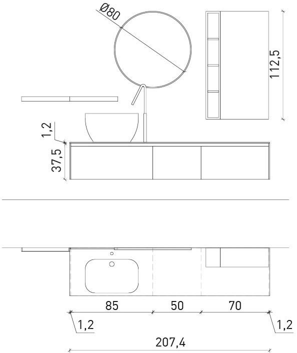 Archeda Тумба под умывальник из дерева с зеркалом Tulle sun-id-1351250 - Вид №5