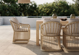 Садовый стул из синтетического материала и алюминия