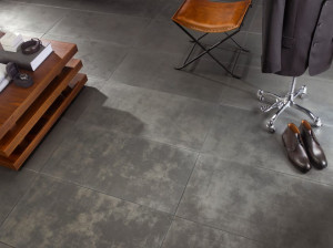 Пол из керамогранита с металлическим эффектом