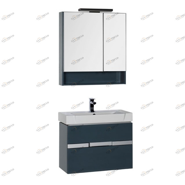 Комплект мебели Aquanet Виго 80 сине-серый 00183673