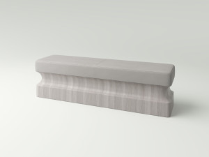 Скамейка из дуба и кожи