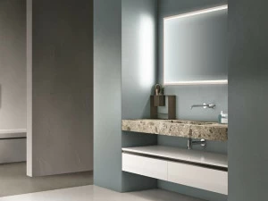 Cerasa Лаковая тумба под умывальник с ящиками и зеркалом Cartabianca