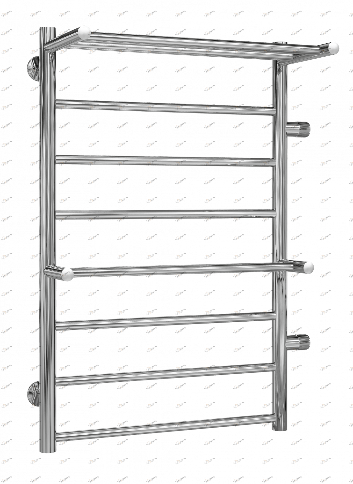4620768888809 ЭКОНОМ Анкона с полкой П8 500х801 б/п 500 Полотенцесушитель TERMINUS RAL 9005 матовый