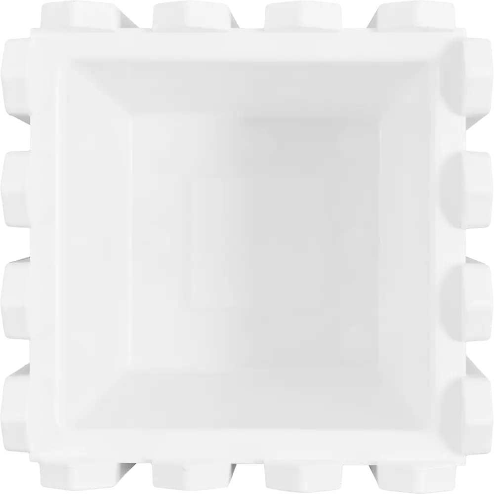 Кашпо для цветов Лардо 19x15x19 см v2.5 л пластик белый 86738805 STLM-2072700 Santreyd Без серии - Вид №1