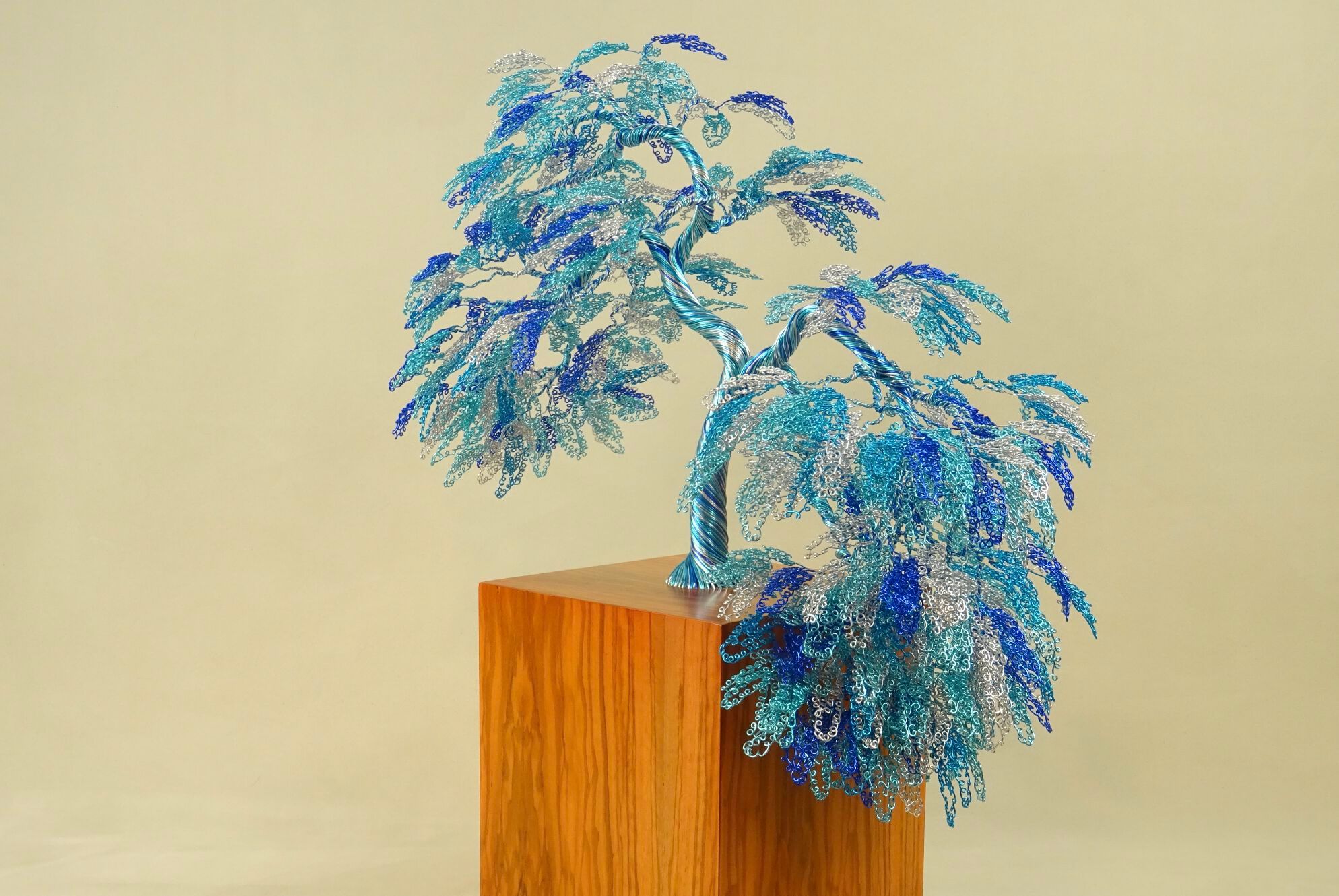 Скульптура из алюминия и оливкового дерева Mosche Bianche Zen Bonsai ARCH-00072181 - Вид №1