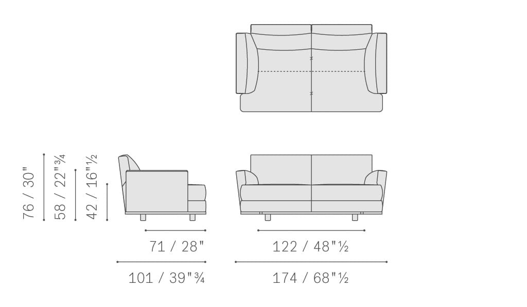 Кожаный диван Poltrona Frau коллекция-диваны и кресла ARCH-00108758 - Вид №3