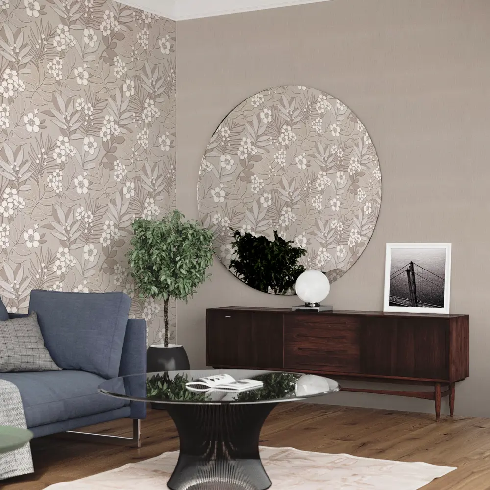 Обои флизелиновые Euro Decor Mia бежевые 1.06 м 6009-02 83684898 STLM-2117256 - Вид №3