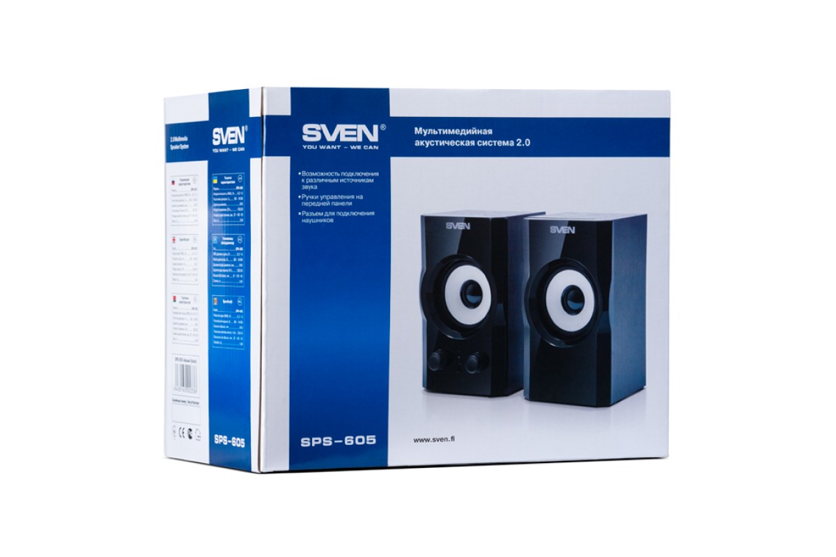 SV-0120605BL Колонки деревянные ас sps-605 (6 вт), чёрный Sven Santreyd  - Вид №3