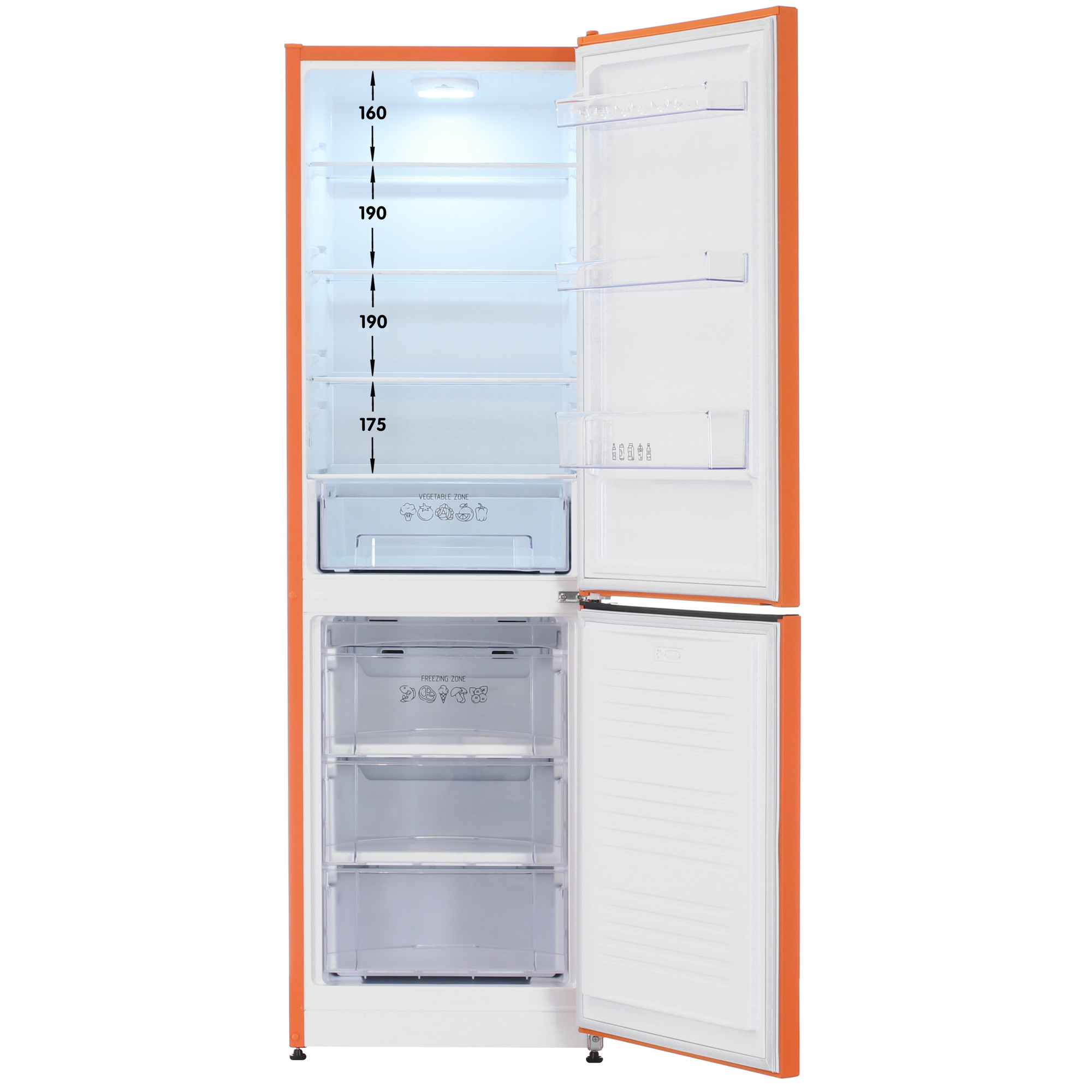 9021284 Холодильник с морозильником   Nordfrost NRB 162NF Or оранжевый STDN-0126277 - Вид №1