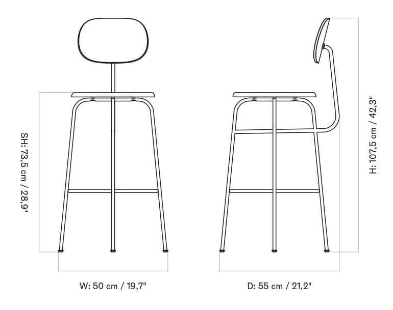 Барный стул с мягким сиденьем Audo Copenhagen Afteroom ARCH-00103284 - Вид №18