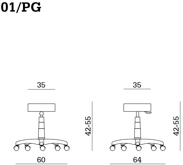 Linea Fabbrica Стул офисный поворотный на колесиках Duke soft sun-id-1468475 - Вид №1