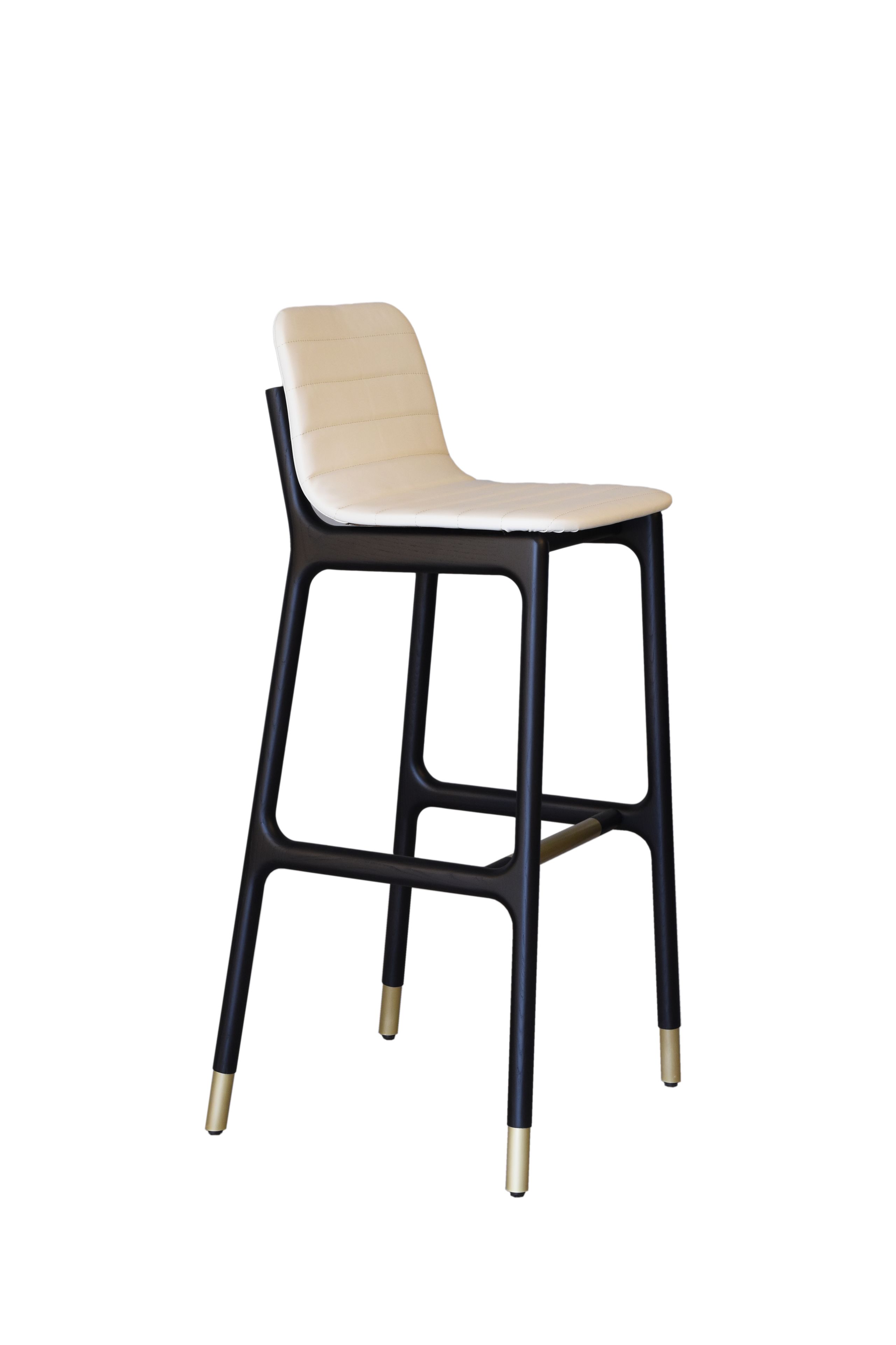 Высокий кожаный мягкий стул со спинкой Morelato ARCH-00016427 - Вид №3