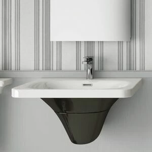 18829 Подвесная раковина настенная овальная Ceramica Hidra FLAT белая