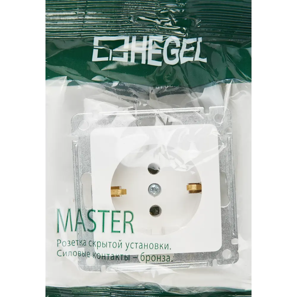 Розетка встраиваемая Hegel Мастер с заземлением цвет белый STLM-2110604 - Вид №5