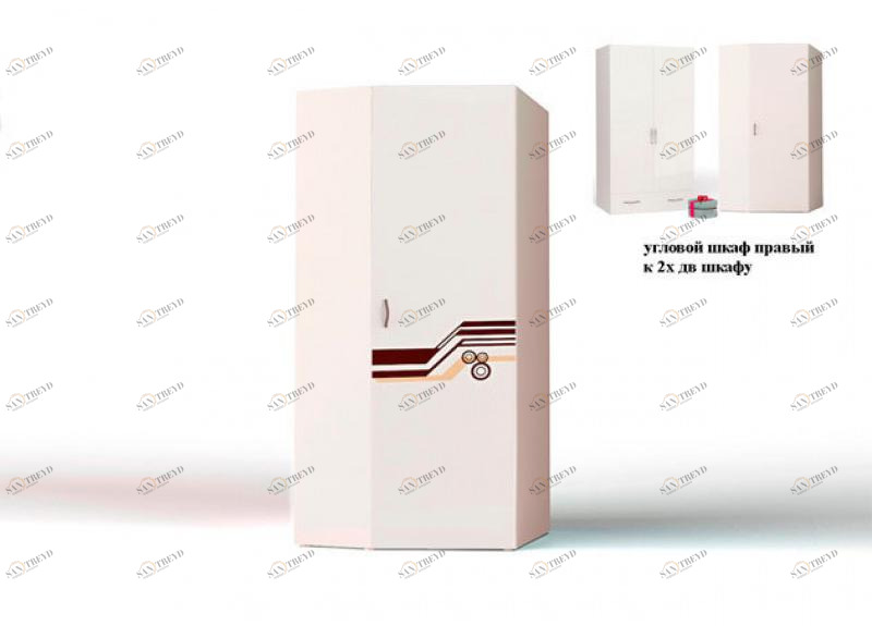 Шкаф угловой ABC-KING Extreme (правый- белый) 4631147957092