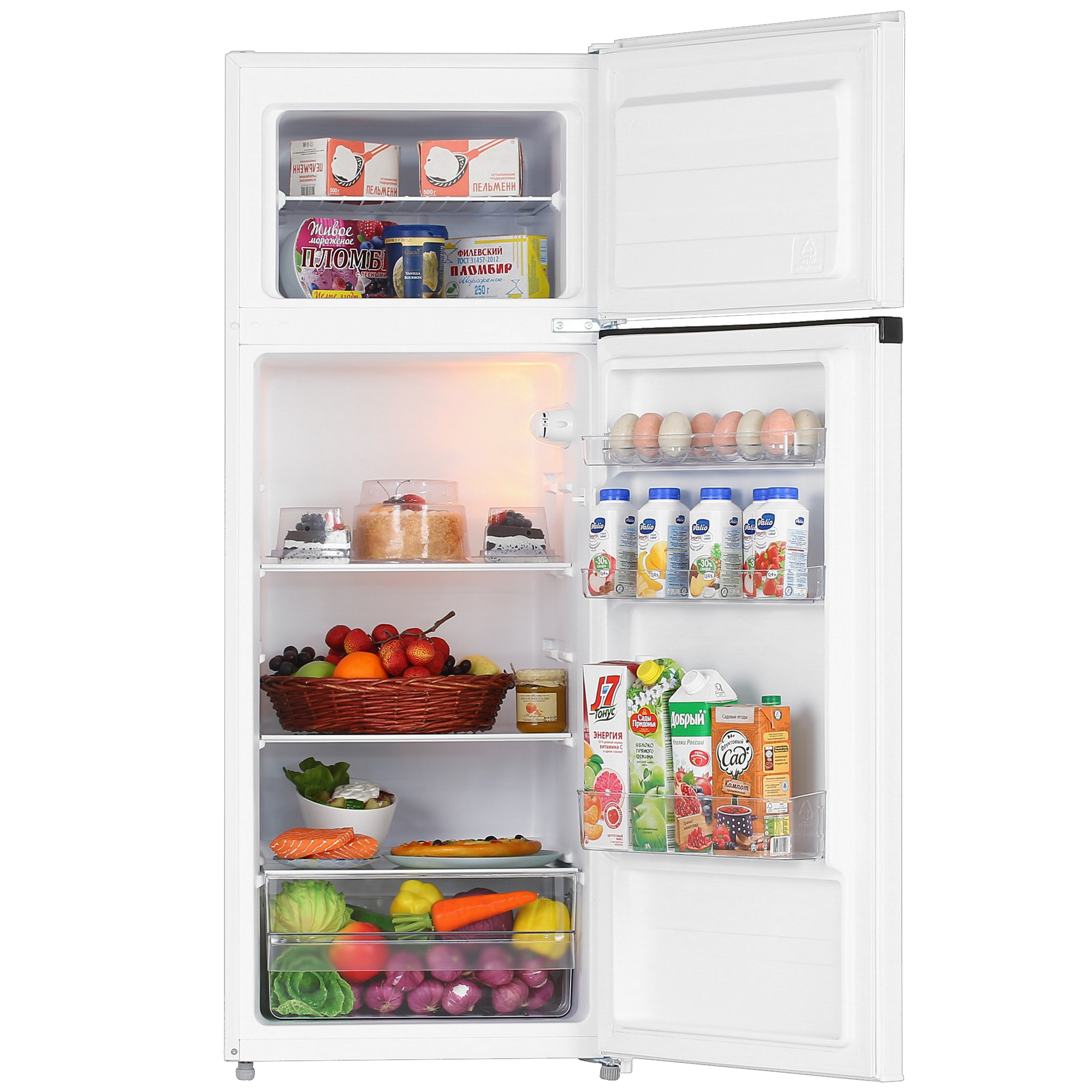 1622946 Холодильник с морозильником   DEXP RF-TD210NMA/W белый STDN-0064122 - Вид №5