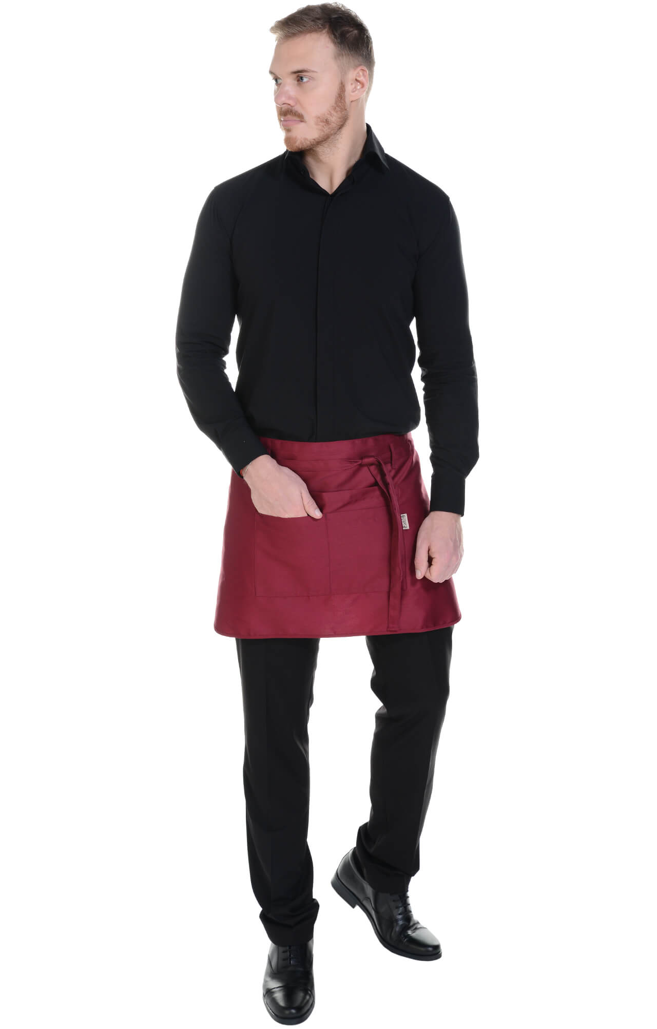 59926 Фартук  укороченный, цвет burgundy BARISTA  Одежда для официантов  размер  - Вид №7