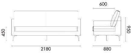Grado Design 2-местный тканевый диван Cover Cov-sf-02 - Вид №4