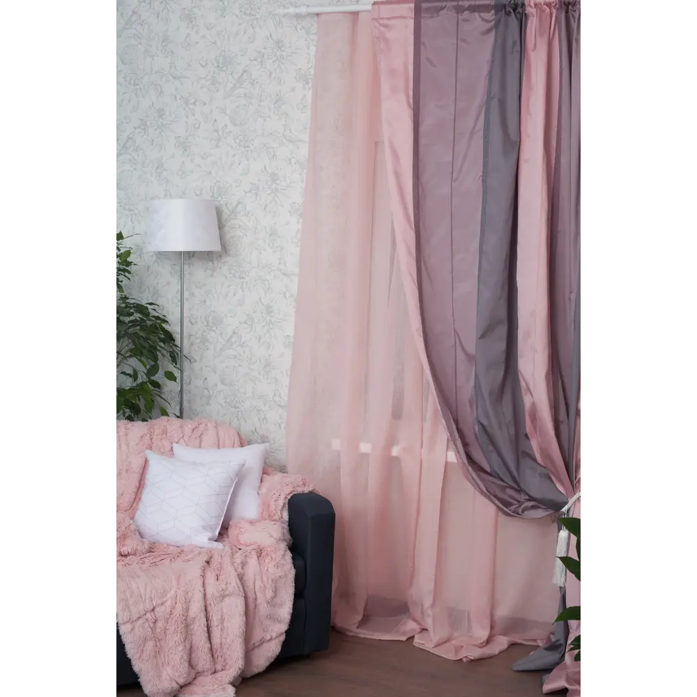 Тюль на ленте «Таити» 300х260 см цвет розовый антик INSPIRE STLM-2002753 - Вид №9