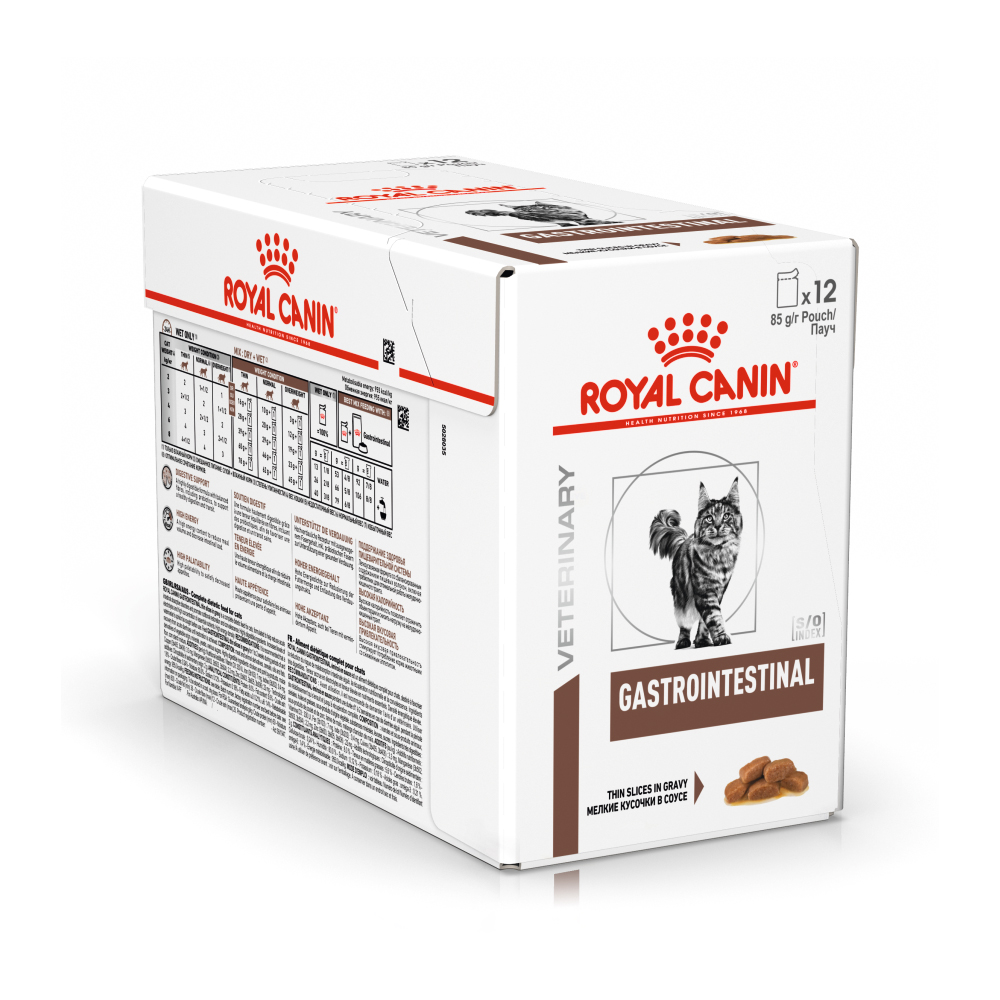 Т0044167*12 Корм для кошек Vet Diet Gastro Intestinal при нарушении пищеварения, пауч 85г (упаковка - 12 шт) ROYAL CANIN 