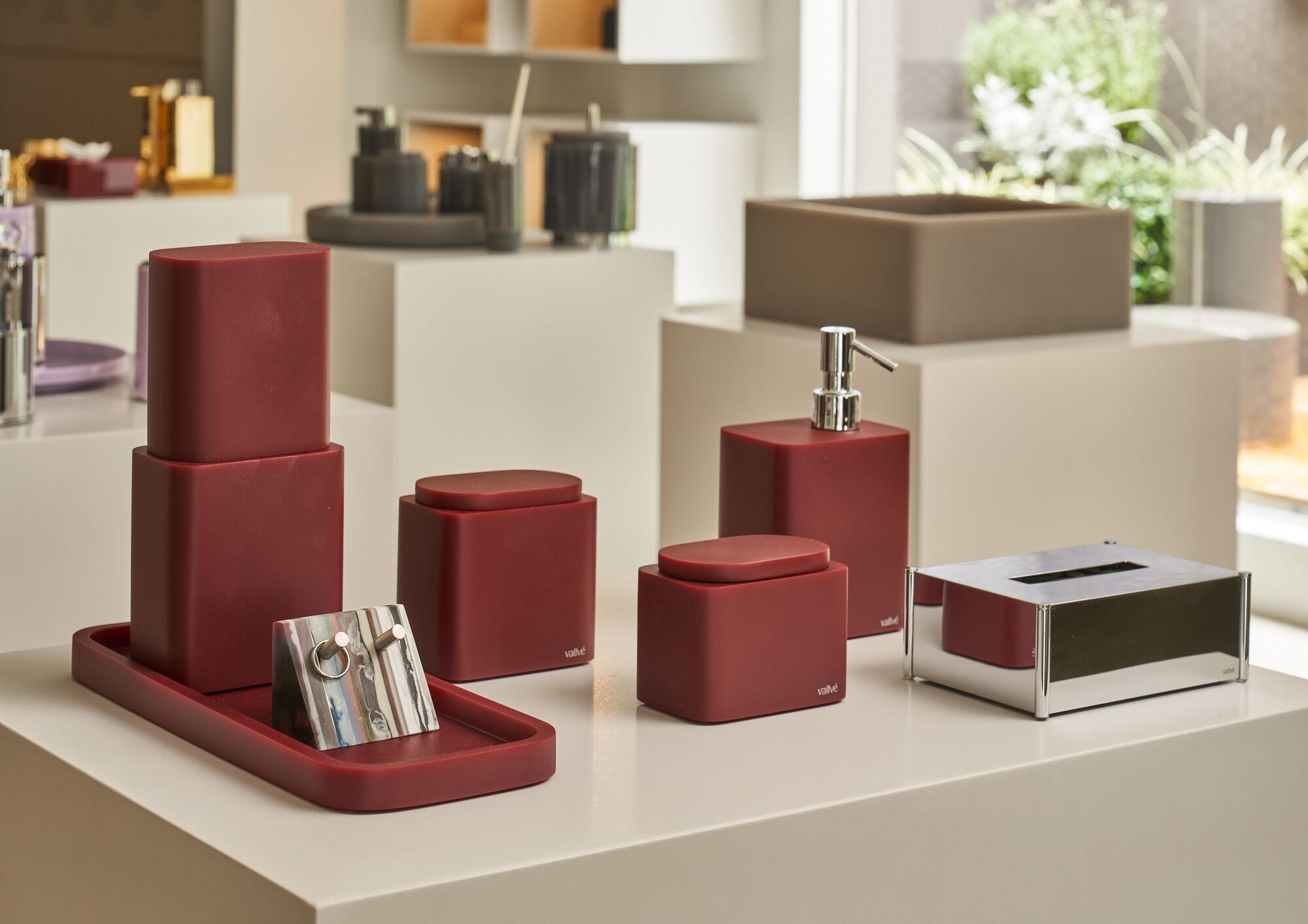 Держатель зубной щетки из смолы с крышкой Vallvé набор ARCH-00113378 - Вид №1