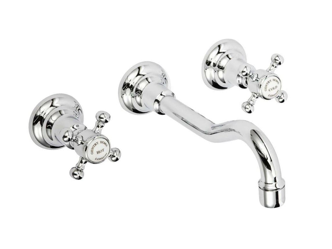Настенный смеситель для раковины с 3 отверстиями Gentry Home Antique ARCH-00139173 - Вид №1