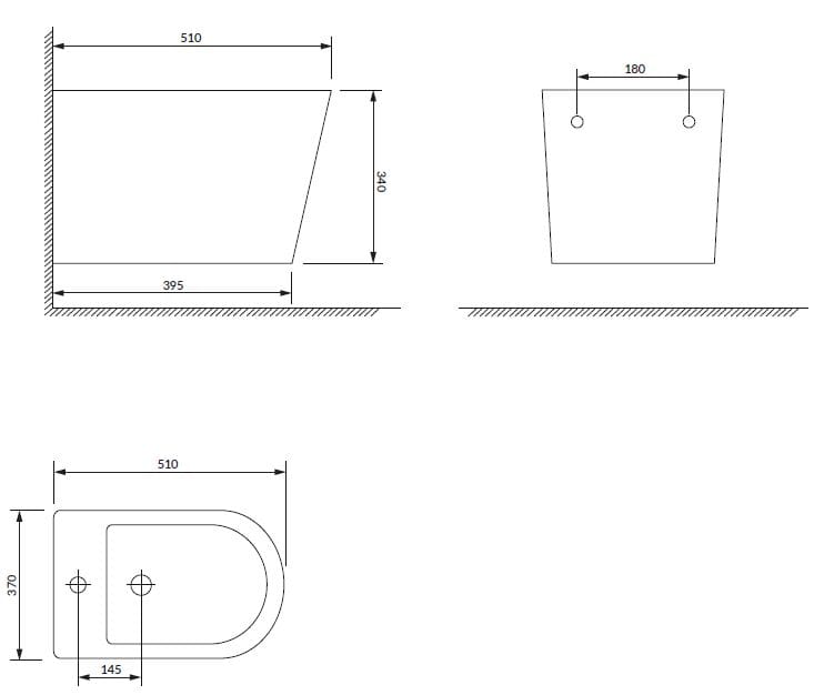 Подвесное биде из керамических материалов OMNIRES Тампа ARCH-00112556
