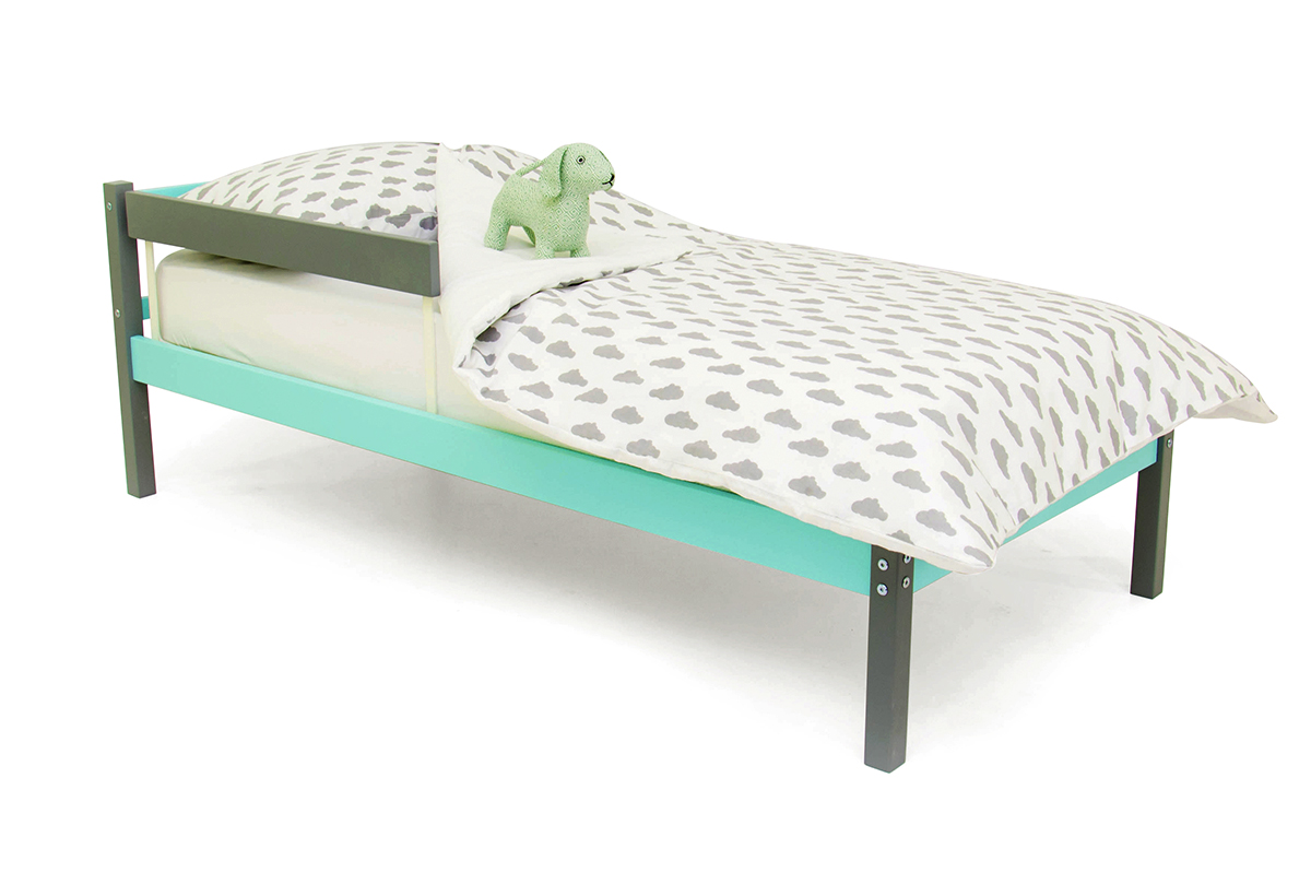 Детская кровать Svogen classic графит, мятная БЕЛЬМАРКО  326811 Голубой;серый Santreyd  - Вид №1