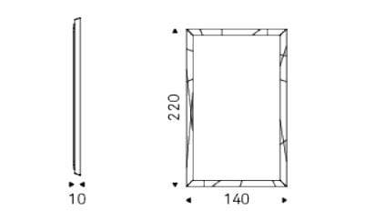 Прямоугольное зеркало с кожаной рамкой Cattelan italia TAXEDO MAGNUM ARCH-00043534 - Вид №2