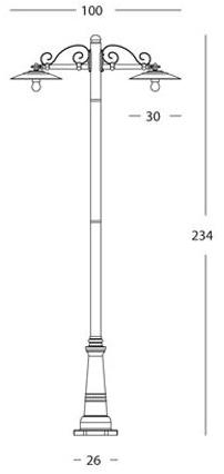 SOVIL Садовый светильник из литого алюминия Antique 885/16-886/16-887/16 - Вид №5