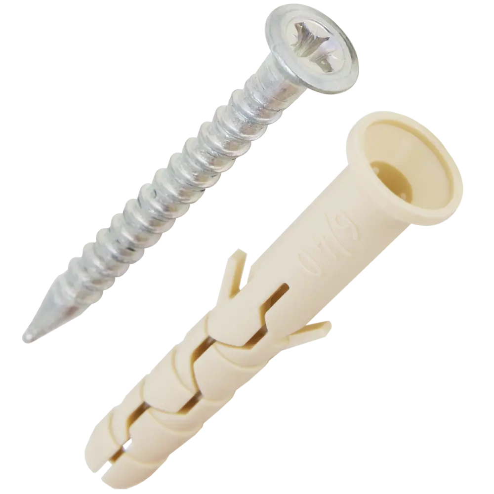 Дюбель-гвоздь с потайной манжетой для полнотелых материалов PDG UK, 6x40 мм, оцинкованная сталь, 150 шт. 82756449 STLM-2030974 ЕВРОПАРТНЕР  - Вид №1