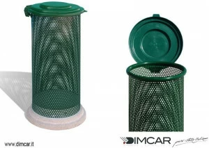 DIMCAR Урна для мусора металлическая с крышкой для улицы City