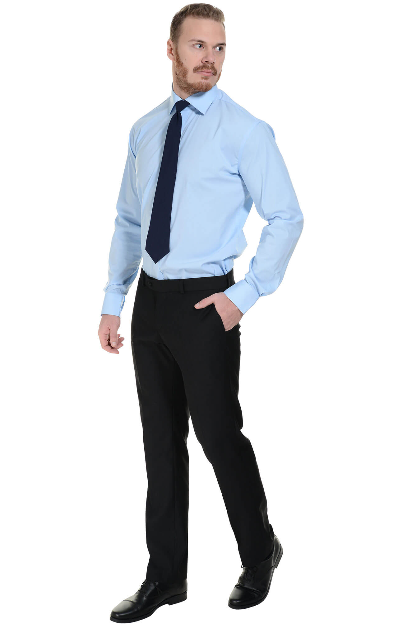 60318 Галстук на резинке темно-синий  Офисная одежда  размер Спецодежда  - Вид №2