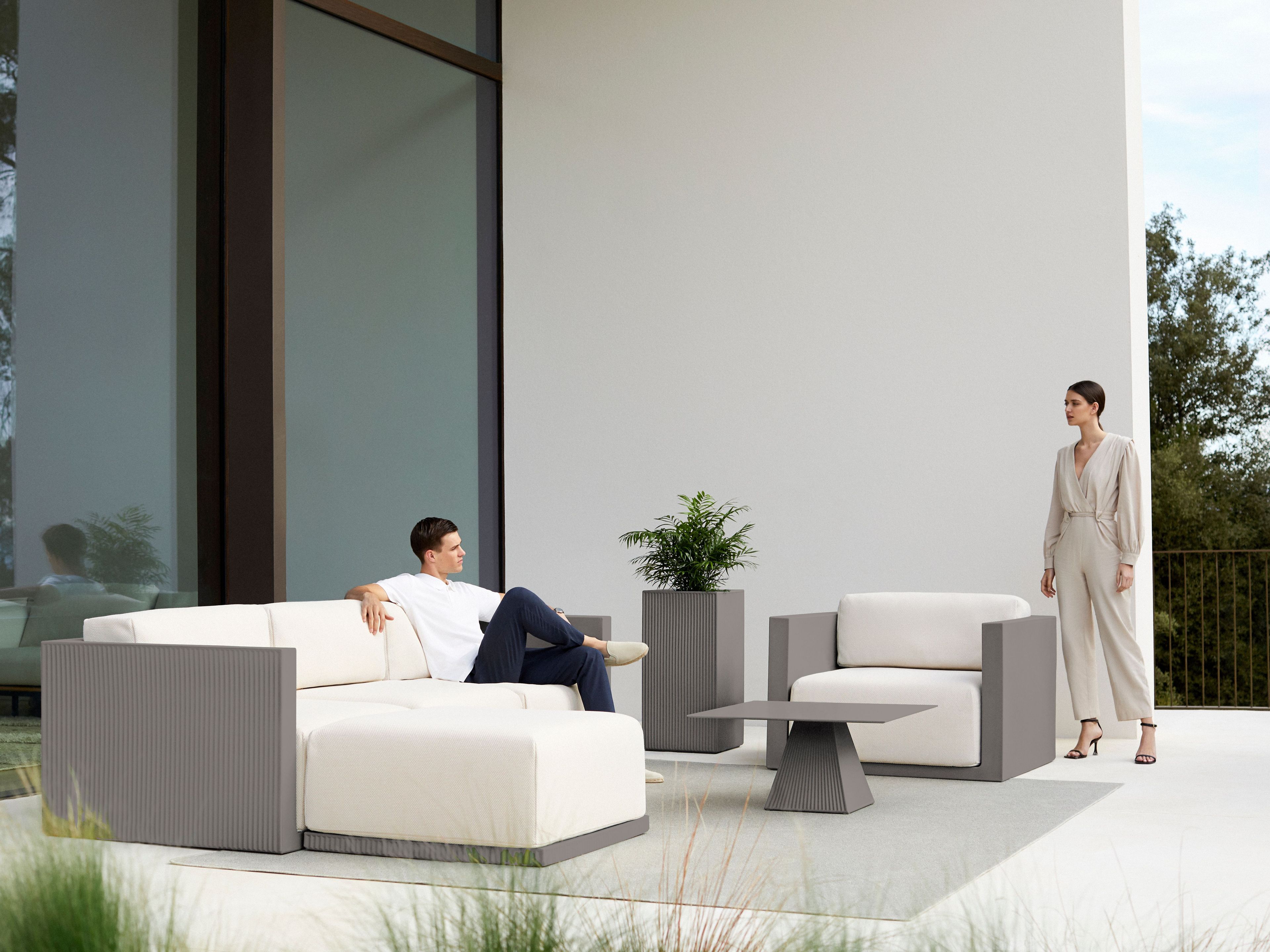 Модульный тканевый садовый диван с полуостровом Vondom ARCH-00146621 - Вид №5