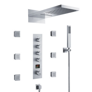 Набор для душа из силикона со светодиодной насадкой