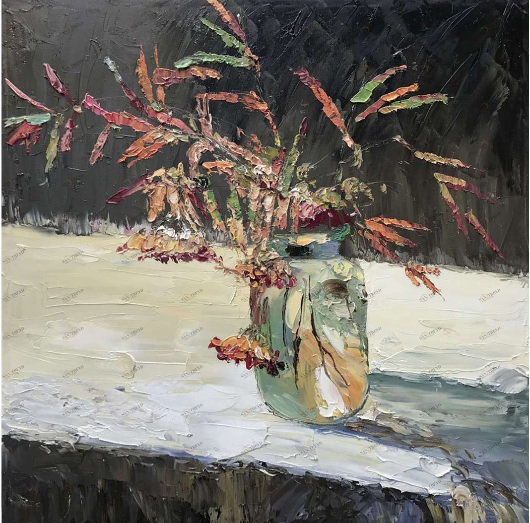 Картина на холсте 100х100 см "Рамо" EVENHOME КАРТИНЫ МАСЛОМ 129935 Бежевый;белый;коричневый;разноцветный 