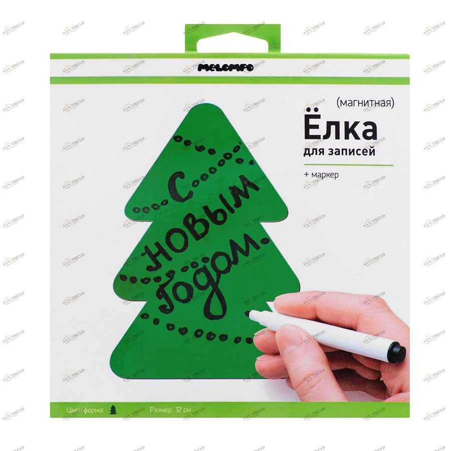 Магнитная доска для записей "Елка" MELOMPO  00-3871491 Зеленый 