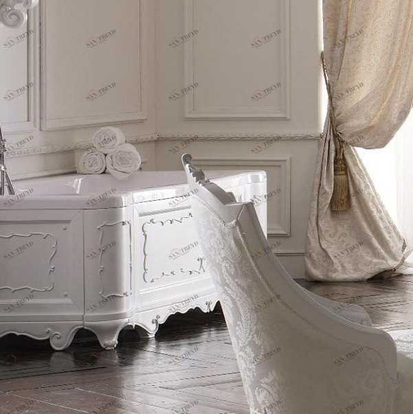 Ванна акриловая Dante 170 СМ с декоративными панелями цвет белоснежный Mobili di castello Luxury Collection 6128F04