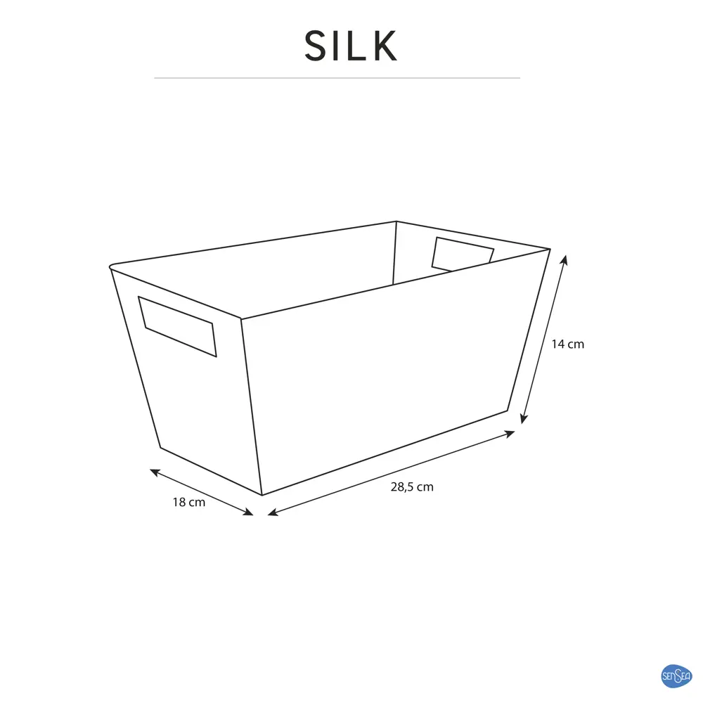 Корзина Sensea Silk 28.5x18x14 см, цвет серый 82799451 STLM-2188107 Без серии - Вид №5