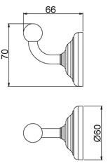 Paini Duomo 88CR011 крючок для халата - Вид №1