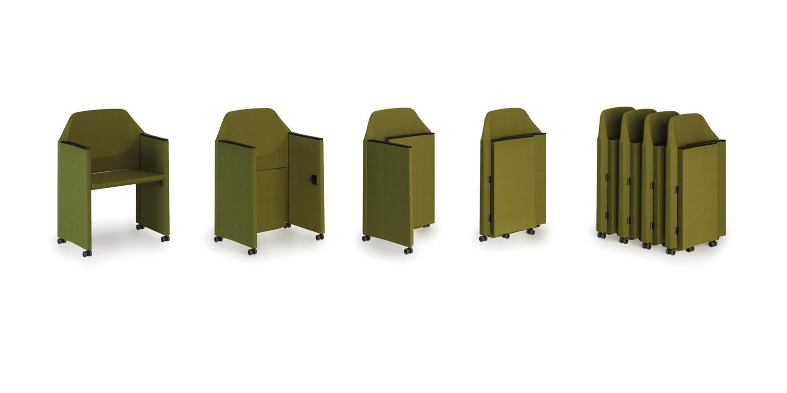 Складной стул с колесами и подлокотниками Luxy Nestar ARCH-00149791 - Вид №2