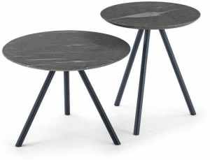 Bolzan Letti Круглый журнальный столик из мрамора Jill